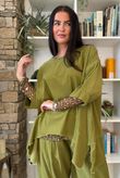 Lock Needlecord Panel Dip Side Top Olive